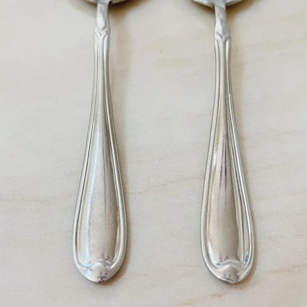 2pc WALLACE Summerset Stainless Teaspoon 6 1/4 in Flatware Replacement PLAINBACK